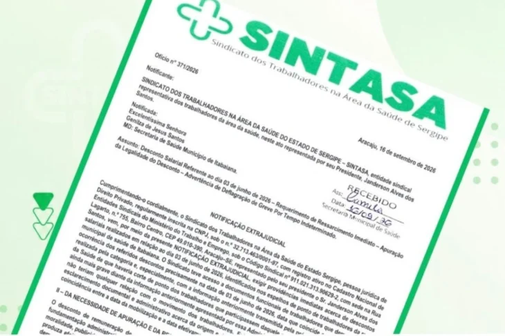 Sintasa anuncia nova greve para 1º de outubro em Itabaiana após questionar descontos em salários
